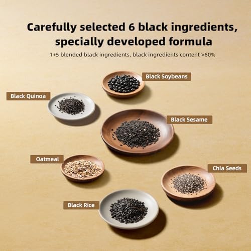 I WUGU 2 Pack Sugar-Free Black Sesame Balls, Total 216g/7.6oz, Supports Daily Nutrition & Natural Energy, Sesame Snacks, No Artificial Additives, Ideal for Breakfast, Snacking and Party Bites, 22 Single-Serve Sachets at Least In 2 Boxes, 五谷磨房无糖黑芝麻丸
