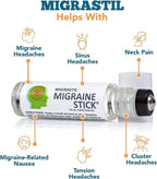 Basic Vigor Migrastil Migraine Stick Rollon - Fast Cooling Comfort for Your Head 3-Pack. Aromatherapy with Peppermint & Other Essential Oils. Metal Roller. Made in USA by Basic Vigor