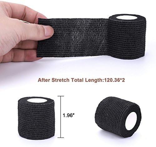 Self-Adhesive Cohesive Wrap Bandage Flexible Stretch Tape Athletic Strong Elastic First Aid Tape for Wrist, Ankle Sprains, Swelling 6 Packs, 2Inch X 5Yards