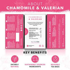 NutraTea Chamomile & Valerian Tea - Bedtime and Night Time Tea - 20 Individually Wrapped Bags (1 Pack)