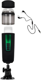 Evolved Novelties - Gender X - Message in A Bottle - 7 Spinning & Thrusting Speeds & Functions - Rechargeable Stroker - Black/Clear