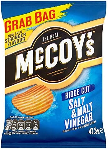 KP McCoys Crisps Box of 30 (1500g) (Salt & Malt Vinegar) by N/A