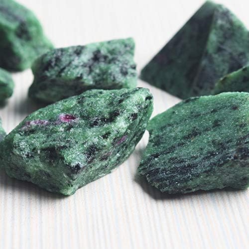 Natural 1 lb Ruby In Fuchsite Quartz Crystal Stone Rough Raw Original Rock Stones Specimen Healing Collection Mineral Stone for Tumbling, Lapidary Polishing, Wicca Reiki Crystal Healing and Crafts
