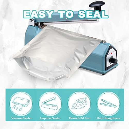 SHXWELL 30PCS 2 Gallon Mylar Bags for Food Storage, 13"x17" 10 Mil Stand-Up Zipper Pouches Resealable and Heat Sealable for Long Term Food Storage(13"x17", Extra Thick)