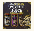 Psycho Juice Gift Box - Mega Hot Collection 1 - Trio Chilli Sauces - Extreme Ghost Pepper - 70% Scorpion - Roasted Garlic