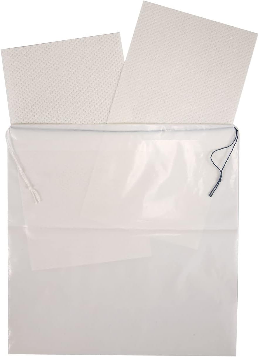 Pack of 25 Disposable Travel Vomit Bags with 2 pcs Super Absorbent Pads, Leak Resistant Portable Nausea Bags