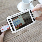 5.0 Inch Handheld Electronic Reading Aid, W/Foldable Handle for Low Vision, 2x-32x Zoom, 19 Color Modes, HDMI Output, for Low Vision Writing Viewing Books