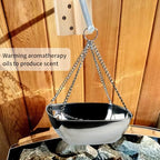 Sauna Aromatherapy Bowl, Stainless Steel Sauna Aroma Bowl Essential Oil Cup Wall Mount with Adjustable Swing Arm Sauna Accessories for Personal or Home Spas Sauna (Square 20cm)