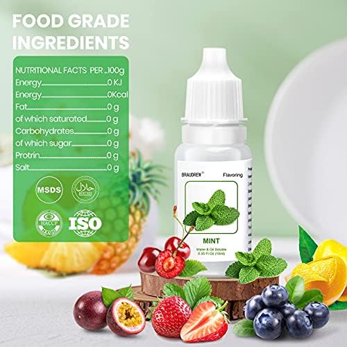 Food Flavoring Oil,16 Lip Gloss Flavoring Oil for Candy Making-Concentrated Candy Flavors for Lip Balm,Baking,Cooking,Drinks, Soap and Slime Making- 0.35 Fl Oz（10ml）