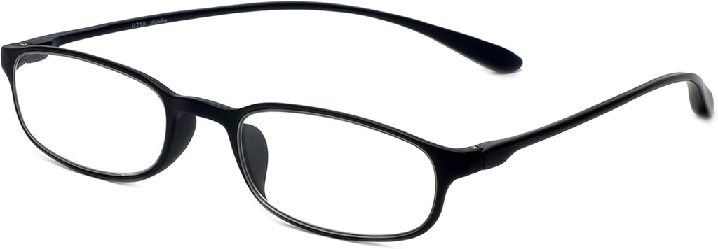 Calabria 718 Flexie Oval Reading Glasses Men/Women Bendable Single Power Readers Flexible Lightweight Durable TR-90 Frame