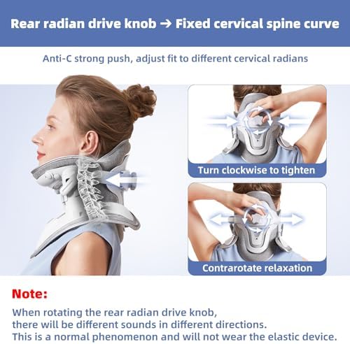 zenopax Cervical Neck Traction Device, Neck Stretcher for Neck Traction and Support, Adjustable Neck Traction Devices for Home Use to Relieve Neck Pressure and Pain