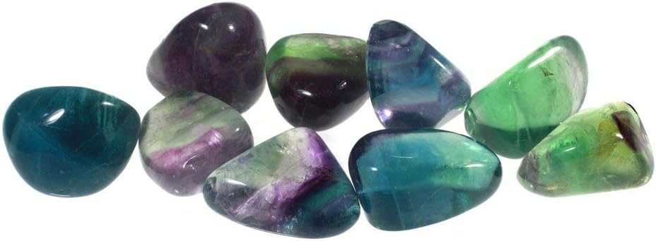 CrystalAge Rainbow Fluorite Tumble Stones (20-25mm) - Pack of 5