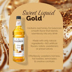 Monin - Honey Syrup, Smooth Sweet Honey Flavor, Great for Teas, Lemonades, Cocktails, & Coffee, Gluten-Free, Non-GMO (1 Liter, 2-Pack)