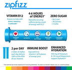 Zipfizz Energy Drink Mix, Electrolyte Hydration Powder with B12 and Multi Vitamin, Black Cherry, 20 Count (Pack of 2)