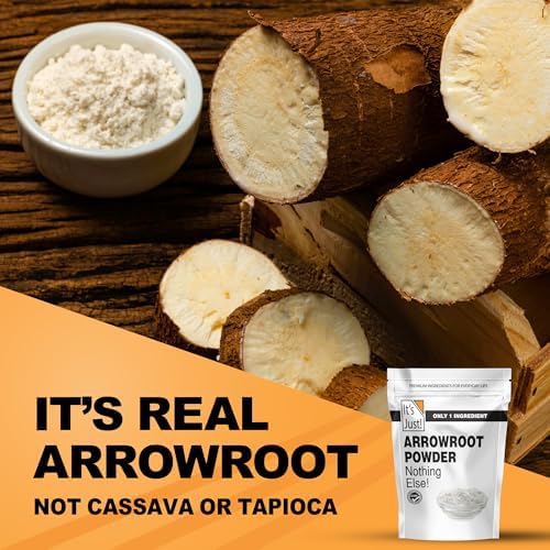 It's Just - Arrowroot Powder, 8oz, Natural Thickener, Gluten-Free, Dairy-Free, Non-GMO, Cornstarch Substitute