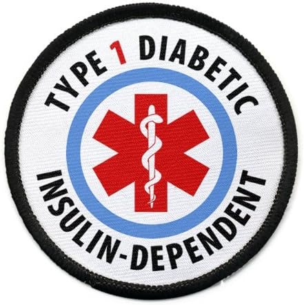 Creative Clam Type 1 Diabetic Insulin Dependent Medical Alert 3 Inch Black Rim Patch