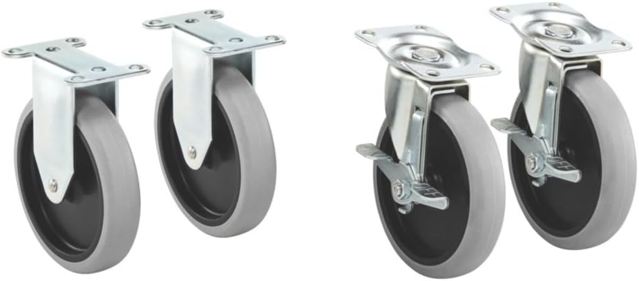 Rubbermaid Commercial Products Heavy Duty Adaptable Utility Cart Replacement Casters, Pack of 4