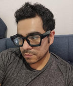 EYLRIM Thick Square Frame Blue Light Glasses for Women Men Non Prescription Computer Eyeglasses