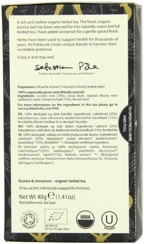 Pukka Herbal Teas Licorice and Cinnamon - 20 Bags, 20 Count