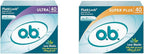 o.b. Tampons Bundle | Ultra Tampons, 40ct and Super Plus Tampons, 40ct | Non-Applicator