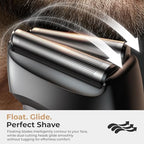 Rechargeable Electric Razor for Men: Floating Foil Shavers with LED Display - Waterproof Wet Dry - 30° Precision Blades, Travel Lock, Face Shaving