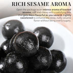 CHADUO Black Sesame Balls Handmade No Additives Sesame Snacks with Black Sesame Seeds Black Beans Black Rice Hair Support & Natural Shine 9.88oz/280g Roasted Sesame & Honey Aroma–Subtly Sweet, Lightly Cloying 黑芝麻丸 手工黑芝麻丸