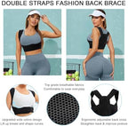URSEXYLY Posture Corrector for Women and Men Adjustable Upper Back Brace Breathable Spine Support-Neck, Shoulder, Clavicle, Back Relief(M/L,Black)