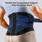 FREETOO Back Brace for Men Lower Back Pain with 7 Metal Stays, for Sciatica, Herniated Disc, Scoliosis and More Pain Relief! Breathable Back Support Belt for Women Work with Soft Pad, Lightweight