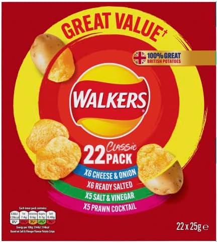 Walkers Classic Variety Multipack Crisps 22X25g