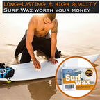 EHOMEA2Z Surf Wax Warm Tropical Hot High Performance All Natural Bump Mango Scent Surfwax Surfing Surfboard Skimboard Water Sticky