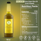 KALACHE Extra Virgin Olive Oil, 750ml Glass Bottle, Cold Pressed, Premium Quality
