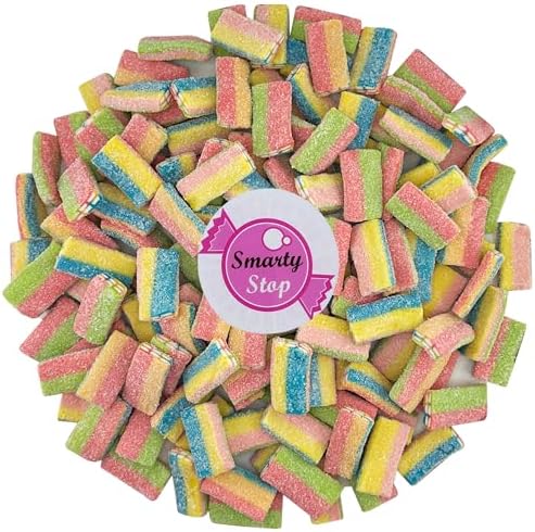 Smarty Stop Sour Licorice Filled Gummy Candy, Brick Shaped Bite-Sized Pieces (1 Pound (Pack of 1), Rainbow)
