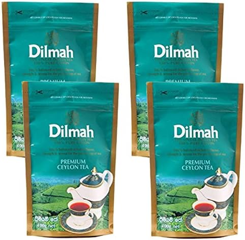 Dilmah Premium Ceylon Tea BOPF 400g Loose Black Tea X 4 Packs - Finest Pure Ceylon Black Tea - 56.4oz