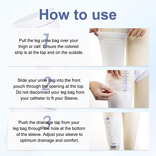 2 PCS Catheter Leg Bag Holder Stay in Place Urine Bags for Legs Catheter Bag Holder Catheter Supplies for Men or Women, Catheter Stabilization Device