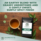 Elephantal Wellness Premium Detox Herbal Tea | Daily Liver, Kidney, Blood & Digestive Support with Turmeric, Nettle Tea, Milk Thistle, Dandelion Tea & Burdock | Handmade, Caffeine-Free Loose Leaf Blend | 2oz, 20 Servings