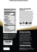 Terrasoul Superfoods Organic Raw Cashews, 2 Lbs, Premium Quality for Snacking, Baking, and Culinary Creations