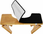 Bamboo Toilet Stool 7 Inch, Foldable Squat Stool with Soft Foot Cushion Cover — Relieve Constipation & Improve Posture, No-Assembly, Non-Slip, Poop Stool for Adults & Kids