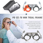 Adjustable Trial Frame Optical Trial Lens Frame PD 54-70mm Pure Titanium Optical Titanium Optic Trial Eye Optometry Lens Frame Suitable for Different People(Color:Sliver,Size:PD54-70mm)