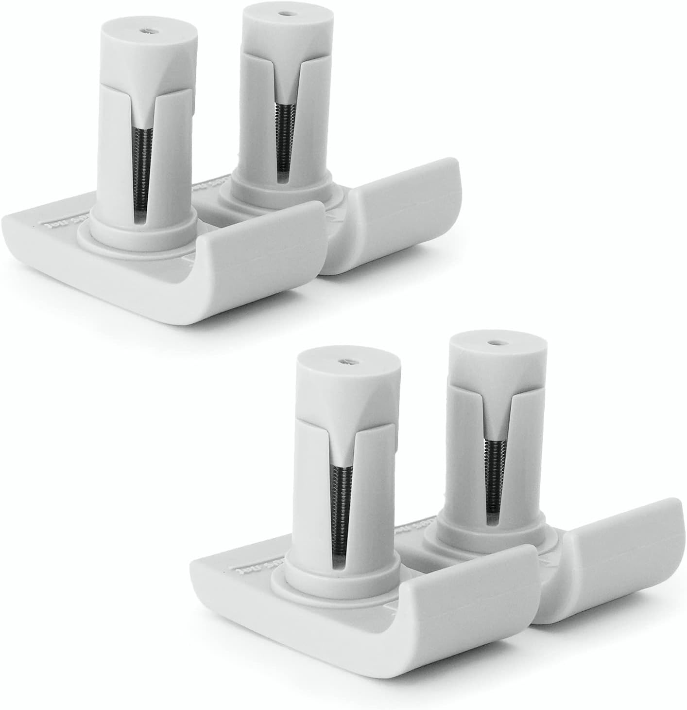 Top Glides Flexfit Universal Walker Ski Glides - White - 2 Pairs