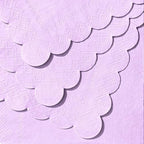 NatNarr 120 Pcs Purple Napkins,Scalloped Mothers Day Paper Napkins Disposable Lavender Cocktail Napkin Lilac Beverage Dessert Napkin for Birthday Wedding Bridal Baby Shower, 5 x 5 Inch