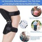 Joint Support Knee Pads - 2025 Power Lift Knee Stabilizer Pads - Powerful Rebound Spring Force Knee Protection Booster - Breathable Non-Slip Joint Knee Support Brace for Climbing, Exercising, Squat