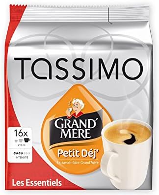 Tassimo Grand Mere Petit Dej, Breakfast Coffee, Dark Roast, 16 Capsules, 16 Count, Single-Serve Coffee Maker Capsules