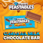 MrBeast Feastables Caramel Chocolate Bar, King Size, 10 Count, Smooth Caramel Filled Chocolate Candy, Fairtrade Cocoa, 2.1oz Each