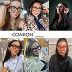 COASION Blue Light Blocking Eyeglasses Classic Thick Square Rim Frame Eyewear for Women Men