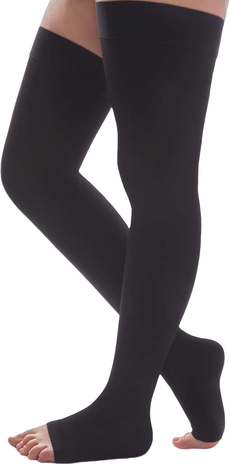 20-30 mmHg Thigh High Compression Socks for Women & Men, Compression Stockings Graduated Support for Treatment Varicose Veins Swelling
