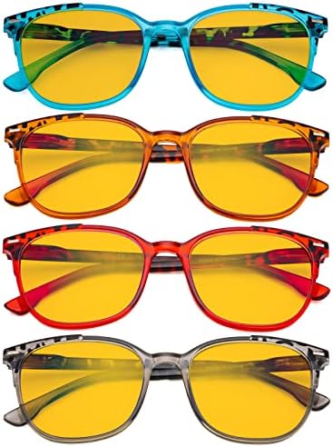 Eyekepper Ladies Reading Glasses - 4 Pack Large Square Readers for Women