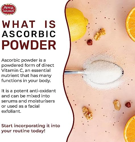 Spicy World Ascorbic Acid Vitamin C Powder 5 LB - Pure VIT C Powder, USP Bulk
