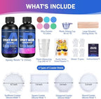 KISREL Epoxy Resin Kit for Beginners, 12OZ Resin Kit with Silicone Coaster Molds, Complete Accessories Include Mica Powders, Dried Flowers, Measuring Cups and Other Resin Supplies for DIY