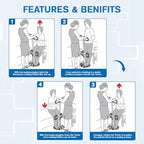 Helsevesen Patient Turner, Turn Transfer Aid for Standing & Seating Positioning, 400 lb Capacity