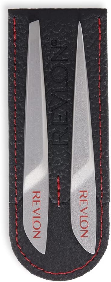 Revlon Salon Pro Mini Tweezer Set, Slanted and Pointed Tip Tweezer, Made with Corrosion Resistant Stainless Steel